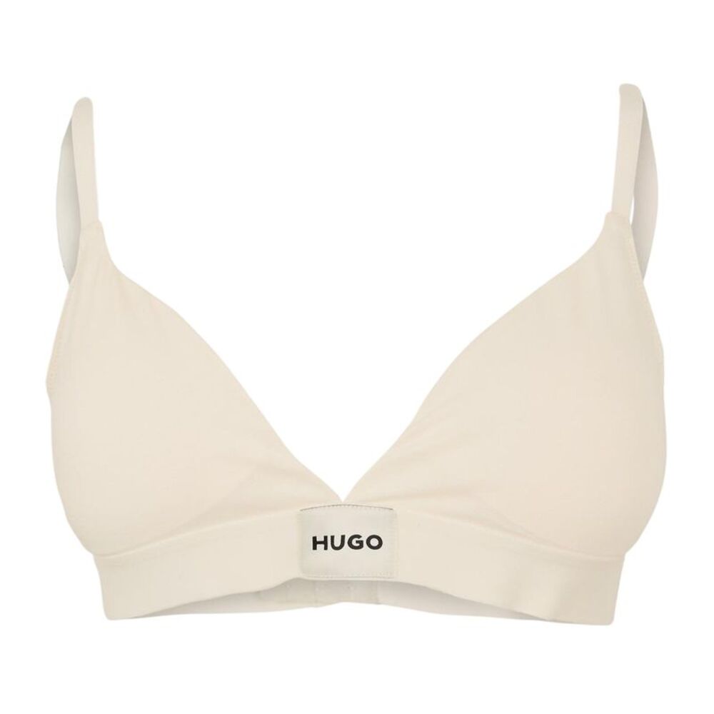 Hugo Womens/Ladies Triangle Cotton Jersey Bra / Natural